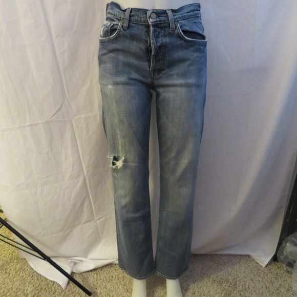 7 FOR ALL MANKIND DISTRESSED JEANS SIZE 30 - Picture 1 of 8